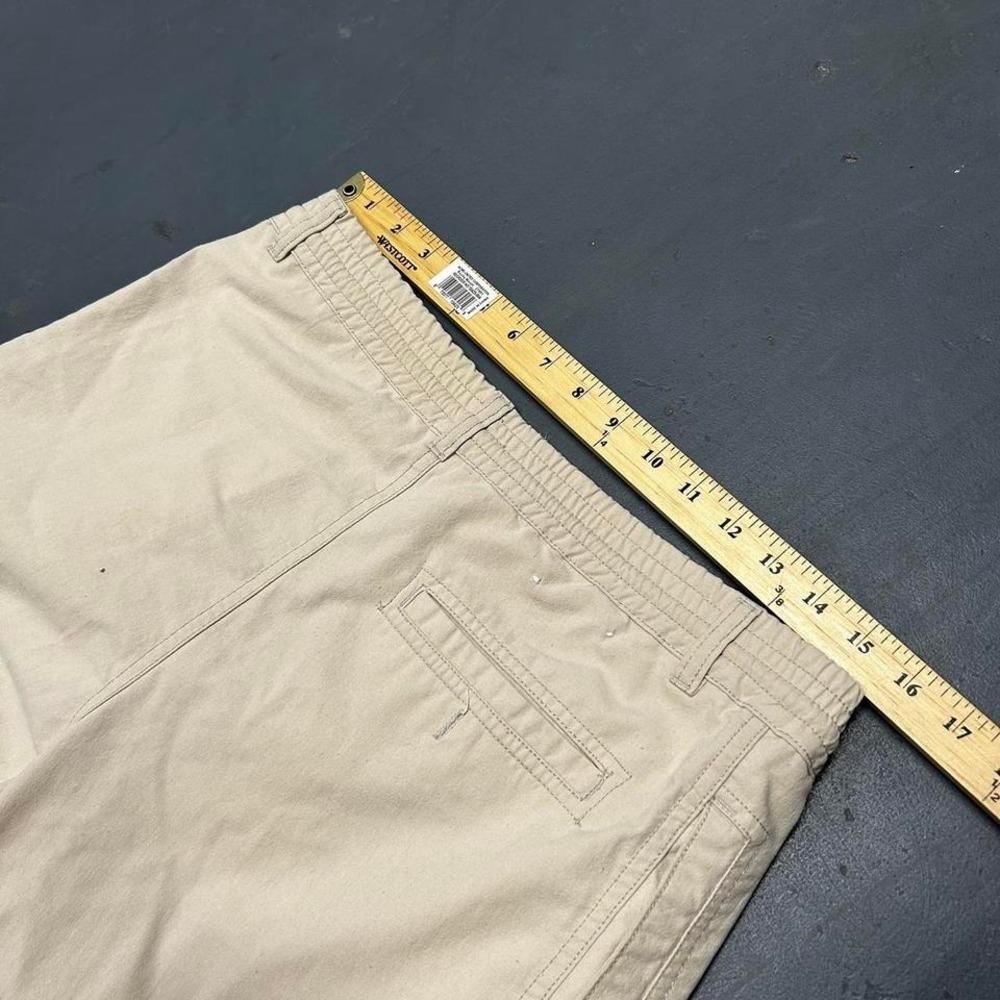 Vintage 90s Bugle boy cream off white old money style straight leg linen pants - Picture 5 of 7